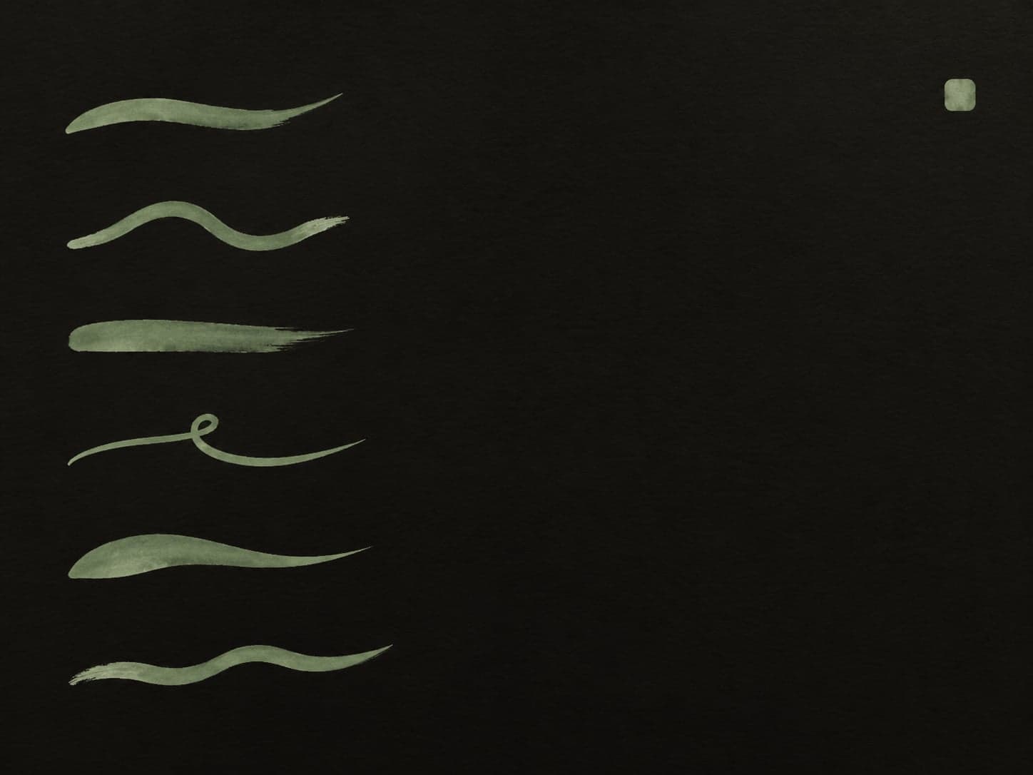 Papel escuro com várias marcas de tinta, ainda com respiro entre elas: o dia abriu espaço.